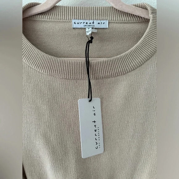 Beige Knotted Sweater with Striped Sleeve - Picture 8 of 11